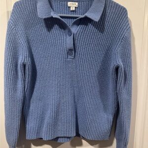 J. Crew Textured Blue Women's Sweater